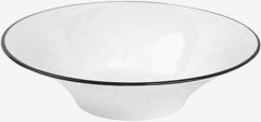 Đĩa | nID | sứ trắng b&oacute;ng viền đen | &Oslash;24.3xC5.5cm