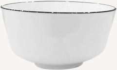 B&aacute;t cơm | nID | sứ trắng b&oacute;ng viền đen | &Oslash;11.5xC5.8cm