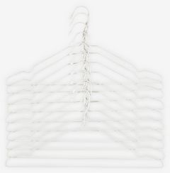 Bộ 10 m&oacute;c &aacute;o | TONNI | kim loại | trắng | R43xC21cm