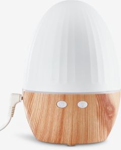 M&aacute;y khuếch t&aacute;n tinh dầu đ&egrave;n LED | HANNES | nhựa ABS | trắng/m&agrave;u sồi | &Oslash;11xC16cm