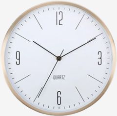 Đồng hồ treo tường | HALVOR | nhôm | màu đồng | kim trôi | Ø30xS4.8cm