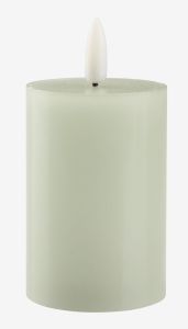 Nến điện | ASMUND | s&aacute;p/polypropylene | x&aacute;m nhạt | &Oslash;5xC8cm