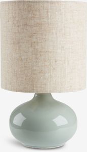 Đèn bàn | EIVIN | cotton/sứ | xanh nhạt | Ø15xC25cm