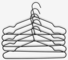 Bộ 5 móc áo | SVENSSON | thép/polyester | đen | R41xC21cm