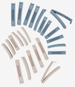 Kẹp t&uacute;i thực phẩm | CLEMENS | Polypropylene | xanh nhạt/x&aacute;m nhạt | bộ 12 chiếc | R1xD9/7xC1cm