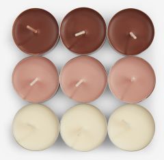 Bộ 18 nến thơm tealight | KENNI | paraffin | nhiều m&agrave;u/vani