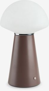 Đ&egrave;n trang tr&iacute; | LEIF | thủy tinh/th&eacute;p | trắng/t&iacute;m trầm | &Oslash;15xC25cm