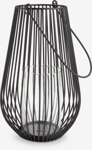 Đ&egrave;n lồng | MELIAS | kim loại/k&iacute;nh | đen | &Oslash;21xC34cm