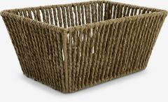 Giỏ đa năng | LARSEMIL | giấy/th&eacute;p | xanh olive | R18xD26xC12cm