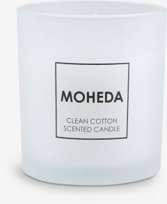 Nến thơm | MOHEDA | paraffin/thủy tinh | hương cotton | trắng | &Oslash;7xC8cm