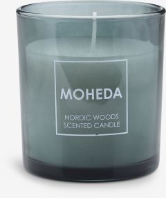 Nến thơm | MOHEDA | paraffin/thủy tinh | hương gỗ bắc &acirc;u | x&aacute;m | &Oslash;7xC8cm