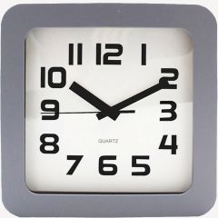 Đồng hồ treo tường | SIGVART | nhựa | x&aacute;m | R23xS4xC23cm