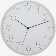 Đồng hồ treo tường | BRONDBY | nhựa | trắng | kim trôi | Ø30cm