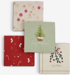 Giấy đa năng | AKVAMARIN | đỏ/trắng | R33xD33cm | bộ 20 chiếc