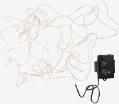 Đèn trang trí dây | ANTIGORIT | kim loại/nhựa | màu bạc | 840cm | 80LED