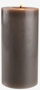 Nến điện | AMEGREEN | paraffin/nhựa | xám | Ø8xC15cm