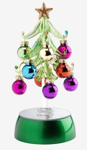 C&acirc;y trang tr&iacute; gi&aacute;ng sinh | AURBODA | thủy tinh/nhựa ABS | xanh l&aacute; | &Oslash;8xC18cm | LED