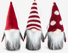 Thần lùn giáng sinh | BOND | polyester/cát | xám/đỏ/trắng | Ø7xC17cm