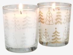 Nến cốc | AMETRIN | paraffin/thủy tinh | vàng/bạc | Ø5,5xC6,5cm