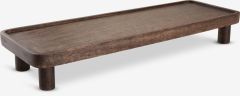 Khay trang tr&iacute; | SKADI | gỗ tự nhi&ecirc;n | n&acirc;u | R15xD45xC6cm
