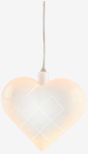 D&acirc;y đ&egrave;n trang tr&iacute; h&igrave;nh tim | AURVANDIL | PVC | trắng | R4xD11XC11cm 