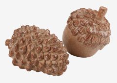 Bộ 2 phụ kiện trang trí giáng sinh | SANDSTEN | nhựa | nâu | Ø5xC9cm