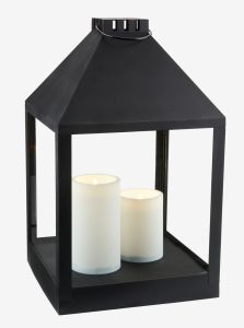 Đèn lồng | VIDAR | thủy tinh/polypropylene | đen | R30xD30xC50cm | LED