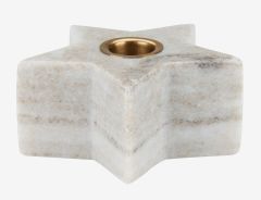 Chân nến | RUTILKVARTS | đá cẩm thạch/thép | màu đá cẩm thạch/nâu | Ø10xC5cm