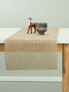 Khăn table runner | BURE | polyester | v&agrave;ng | R35xD300cm