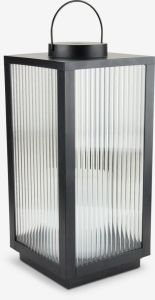 Đèn lồng | GULDSMED | nhựa ABS/thủy tinh | đen | R22xD22xC48cm