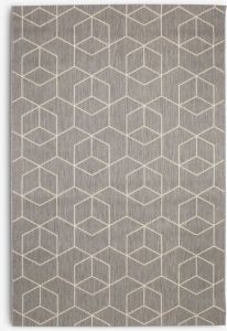 Thảm phòng khách | BALSATRE | polypropylene | xám/trắng | R160xD230cm