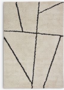 Thảm ph&ograve;ng kh&aacute;ch | ODON | polyester | m&agrave;u kem | R135xD190cm