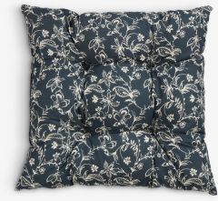 Đệm ngồi | SELJE | polyester/cotton | xanh đậm | R40xD40xC8cm