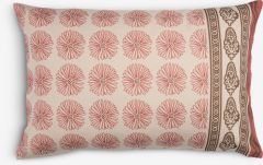 Vỏ gối trang tr&iacute; | KATTEFOT | cotton | hồng/n&acirc;u | R40xD60cm