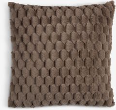 Gối trang trí | HVIDBLOMME | polyester | màu cát đậm | R45xD45cm