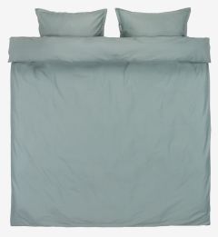 Bộ vỏ chăn gối đ&ocirc;i cotton sateen | INGEBORG | xanh l&aacute; | R200xD220cm/R50xD70cm