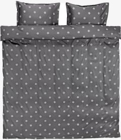 Bộ vỏ chăn gối đ&ocirc;i cotton sateen | ANE | x&aacute;m | R200xD220cm/R50xD70cm