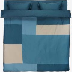 Bộ vỏ chăn gối đôi kèm ga cotton sateen | MARIA | xanh | R200xD220cm/R240xD260cm/R50xD70cm