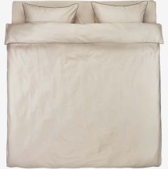 Bộ vỏ chăn gối đôi kèm ga cotton sateen | SANNA | vàng cát | R200xD220cm/R240xD260cm/R50xD70cm