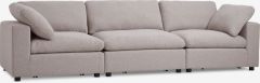 Sofa 3 chỗ | LYBY | vải polyester | vàng cát | R294xS98xC81cm