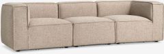 Sofa 3 chỗ | SKIBBY | vải polyester | v&agrave;ng c&aacute;t | R258xS93xC69cm