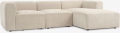 Sofa g&oacute;c phải | SKEJBY |vải polyester | v&agrave;ng c&aacute;t | R254xS155xC64cm