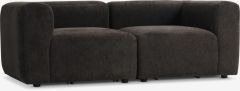 Sofa 2 chỗ | SKEJBY | vải polyester | n&acirc;u | R184xS92xC64cm