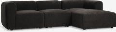 Sofa g&oacute;c phải | SKEJBY | vải polyester | n&acirc;u | R254xS155xC64cm
