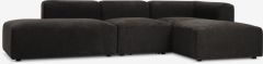 Sofa mở g&oacute;c 3 chỗ | SKEJBY | vải polyester | n&acirc;u | R285xS155xC64cm