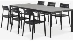 Bộ bàn ăn KUMLA D200 +6 INGSTRUP đen