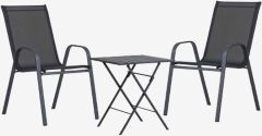 Bộ b&agrave;n ghế bistro | SANDVIKA/LEKNES | đen | R65xD65xC70cm/R54xS72xC92cm