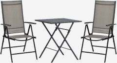 Bộ bàn ghế bistro | SANDVIKA/MELLBY | đen | R65xD65xC70cm/R55xS68xC106cm