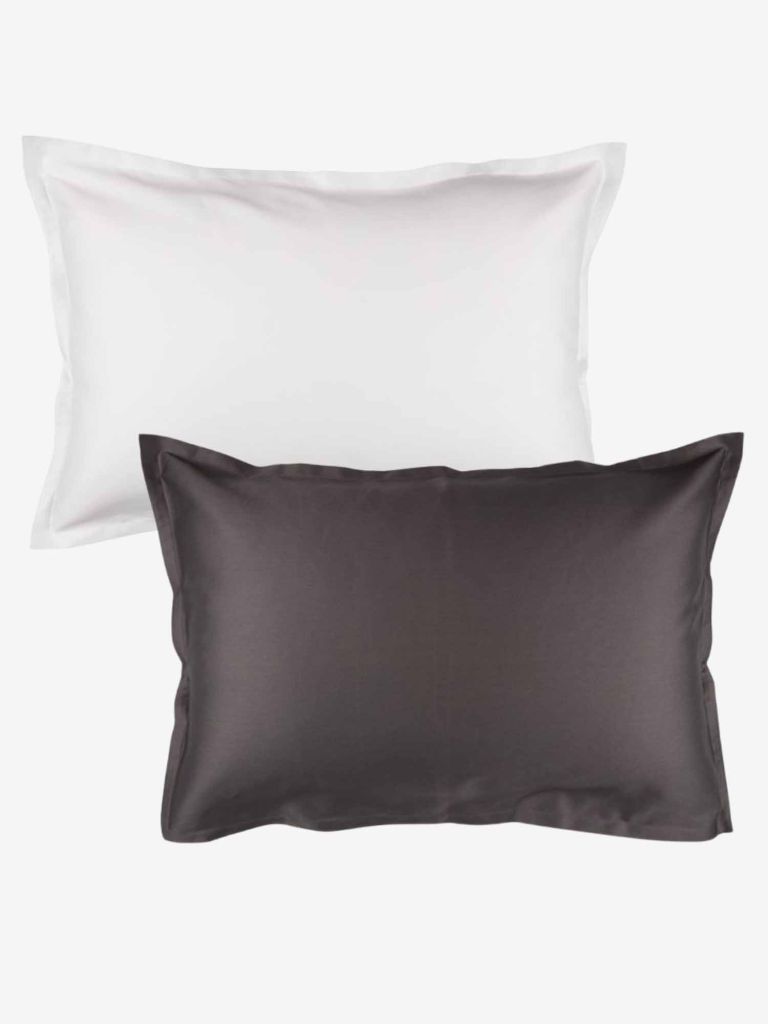 Vỏ gối cotton sateen | SALLY | trắng | R50xD70cm