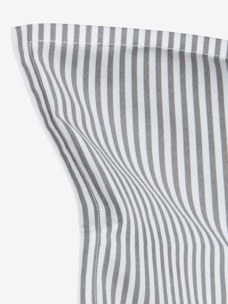 Vỏ gối cotton | PERNILLA | trắng/xám | R50xD70/75cm
